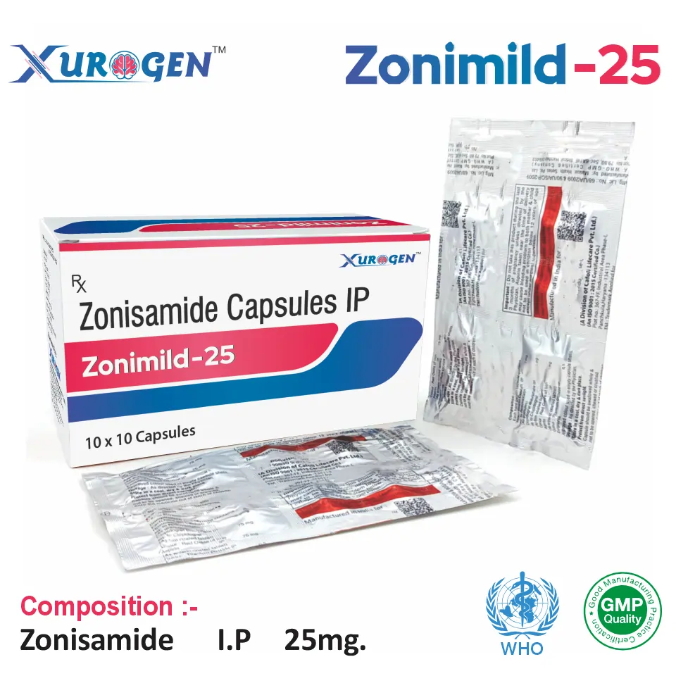 Zonisamide 25mg Capsule from Top Pharma Company in India